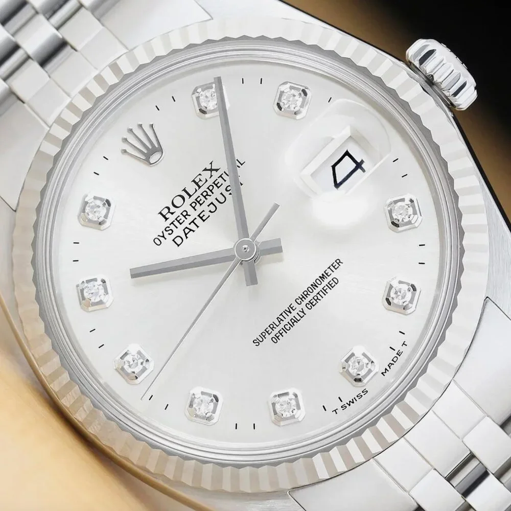 Mint! Men's White Gold Diamond Factory Watch